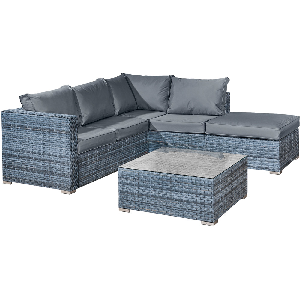 Oseasons Aruba 5 Seater Ocean Grey Rattan Corner Sofa Set Image 2