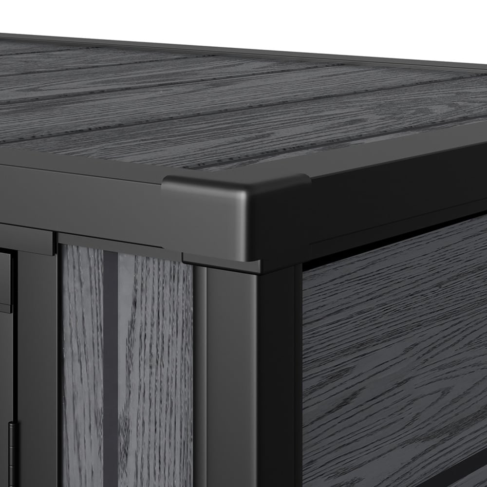 Living and Home 4.6 x 2.4ft Dark Grey Garden Bin Tool Storage Shed Image 4