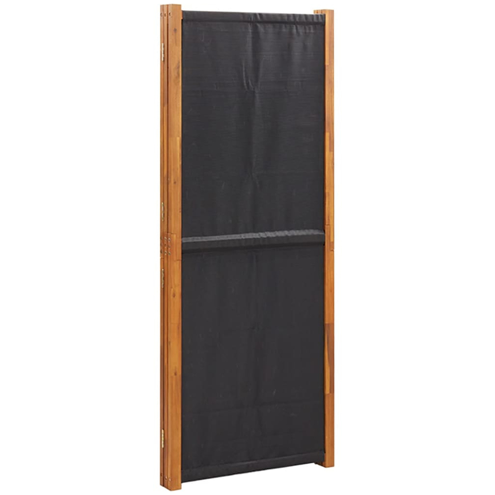 vidaXL Black Wooden 3 Panel Room Divider 210 x 180cm Image 4