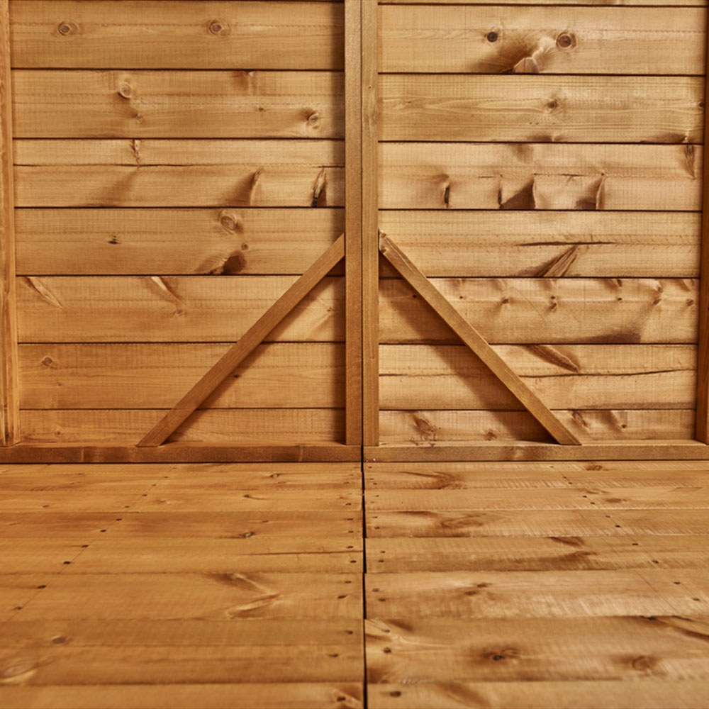 Power Sheds 8 x 4ft Double Door Pent Wooden Shed Image 4