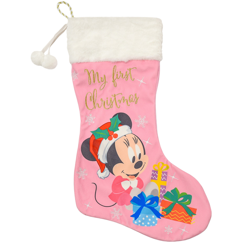 Disney My First Christmas Minnie Mouse Stocking Image 1