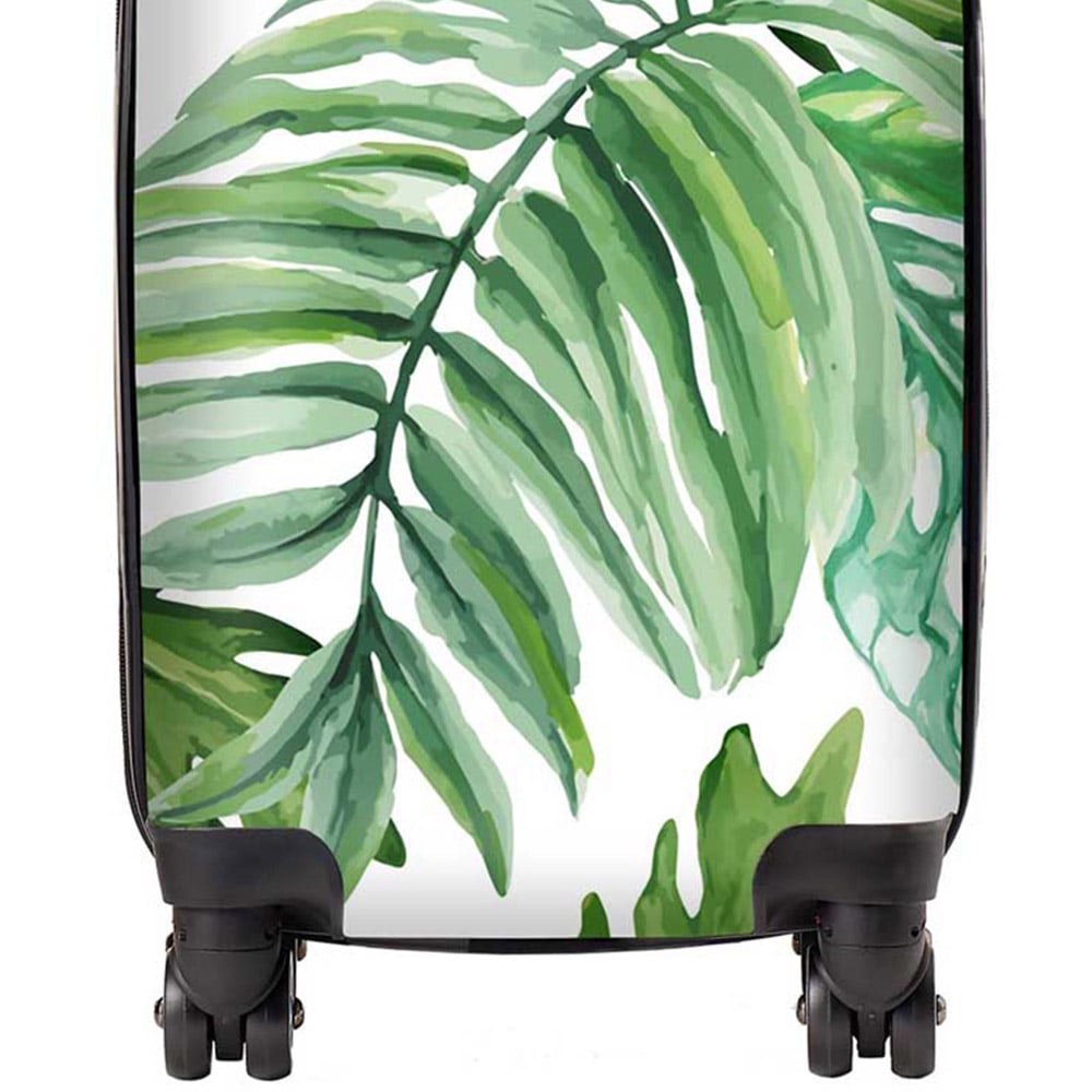 Warren Reed Designer Small Exotic Rainforest Leaves Suitcase Image 2