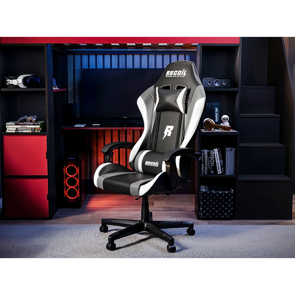 Recoil Vortex Black and Grey Gaming Chair Image 6