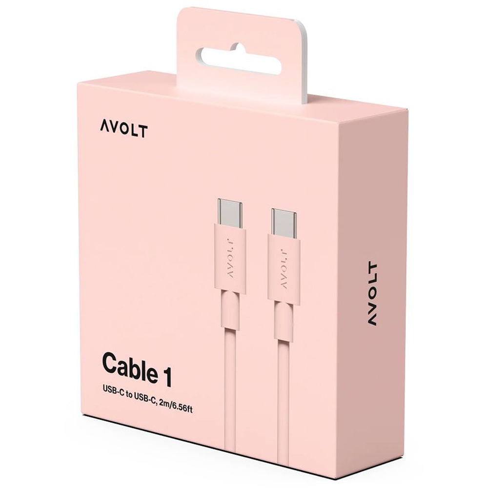 Avolt Cable 1 New Pink USB-C Charging Cable 2m Image 2