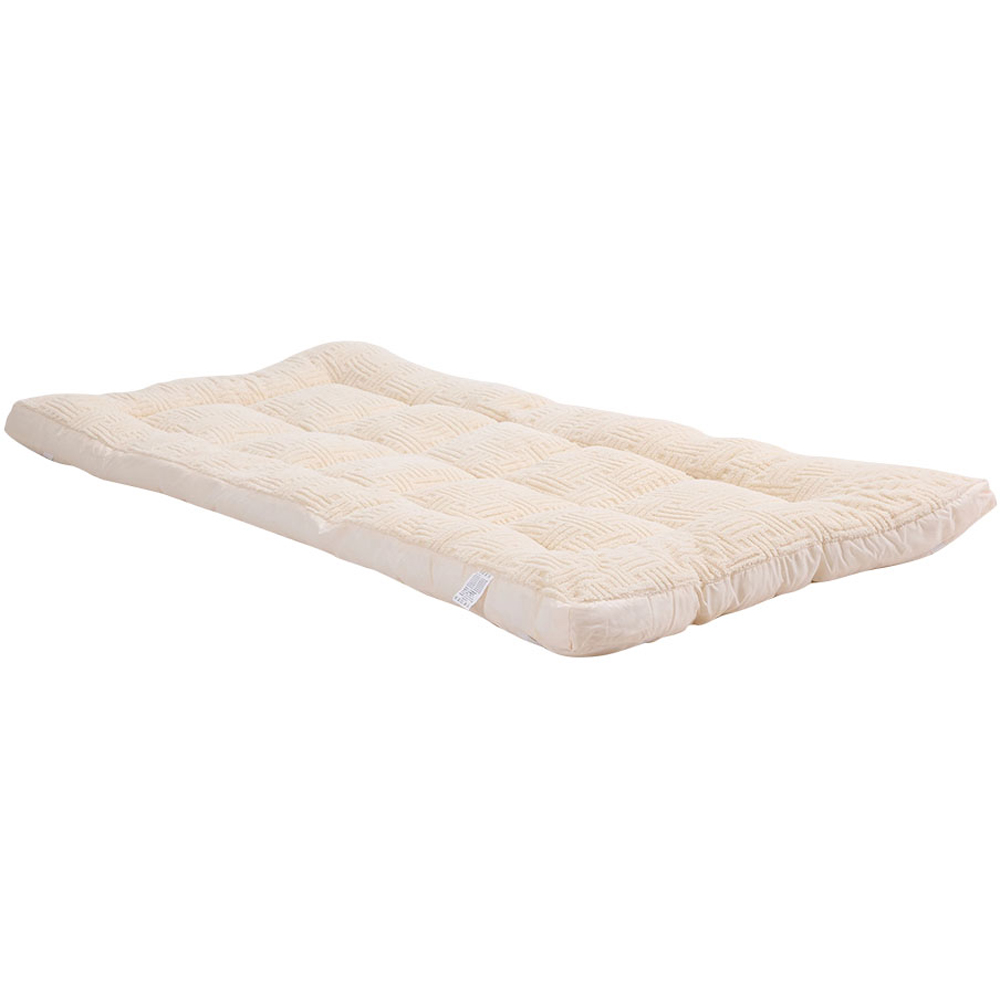 Living and Home King Size Light Beige Quilted Mattress Topper Image 1