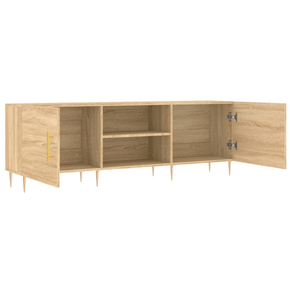 vidaXL 2 Door 2 Shelf Sonoma Oak TV Cabinet Image 6