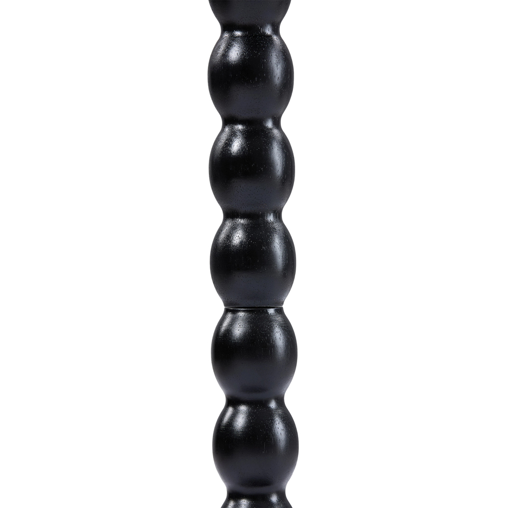 Living and Home Black Round Spindle Pedestal Side Table Image 3