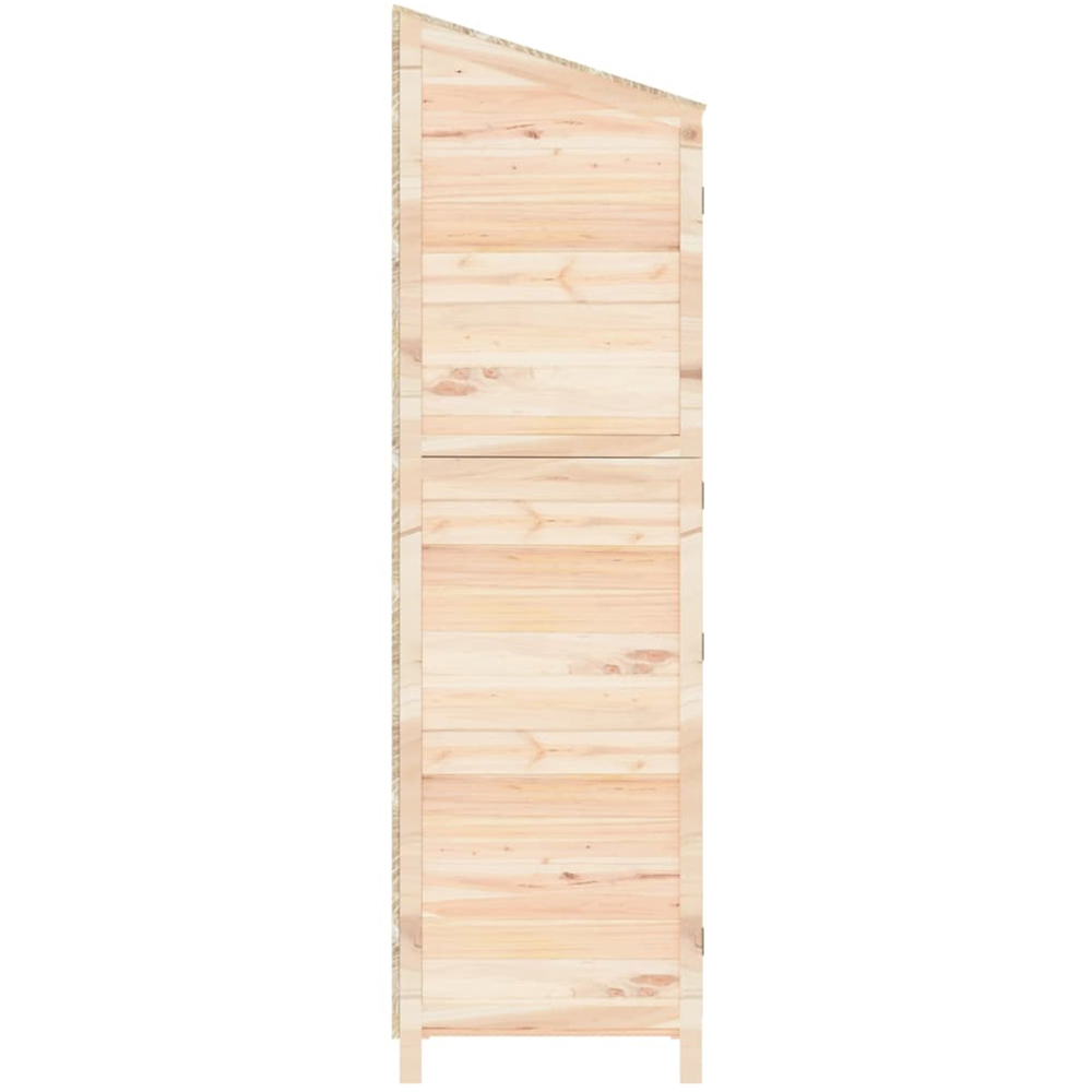 vidaXL 1.8 x 1.7ft Light Brown Wooden Pent Garden Shed Image 3