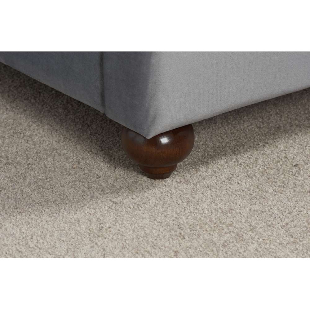 Marlow King Size Grey Velvet Bed Frame Image 7