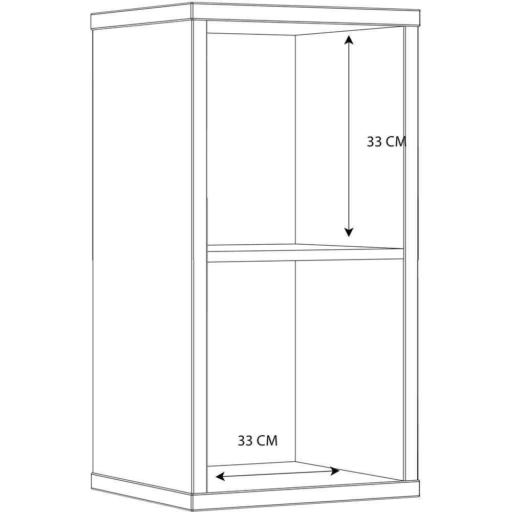Florence Mauro 2 Shelf White High Gloss Bookshelf Image 9