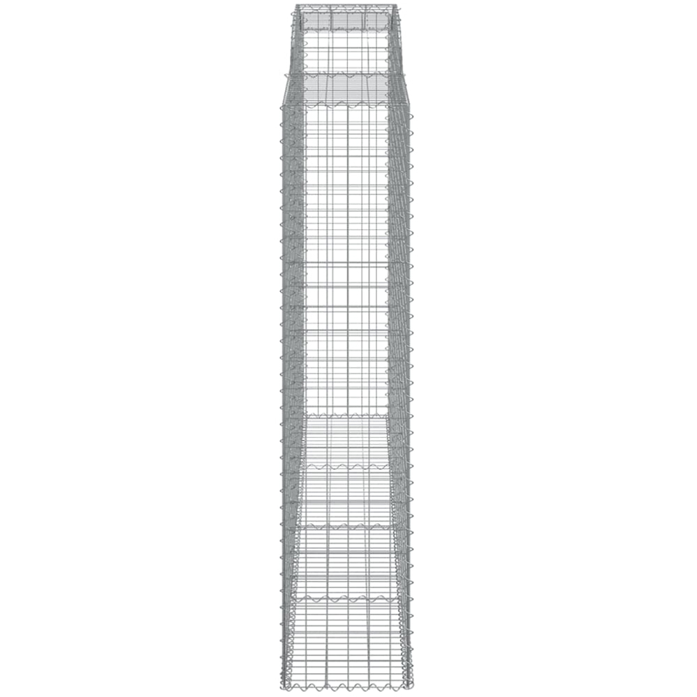 vidaXL Silver Galvanised Iron Arched Gabion Basket 300 x 50 x 220/240cm 7 Pack Image 3