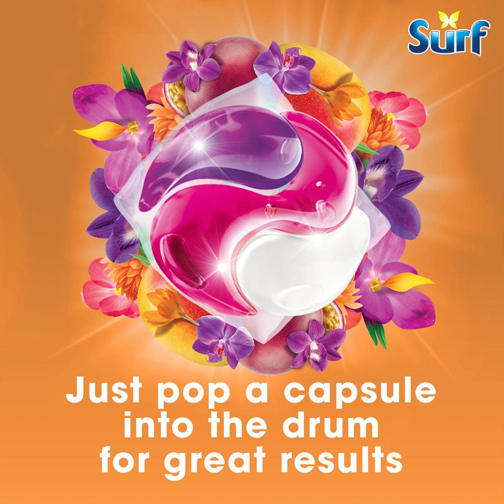 Surf 3 in 1 Passion Bloom Washing Capsules 51 Washes 8 Pack Image 3