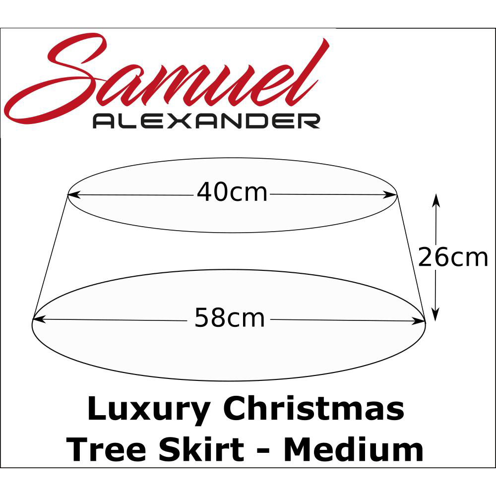 Samuel Alexander Medium Natural Brown Willow Christmas Tree Skirt 26 x 58cm Image 7