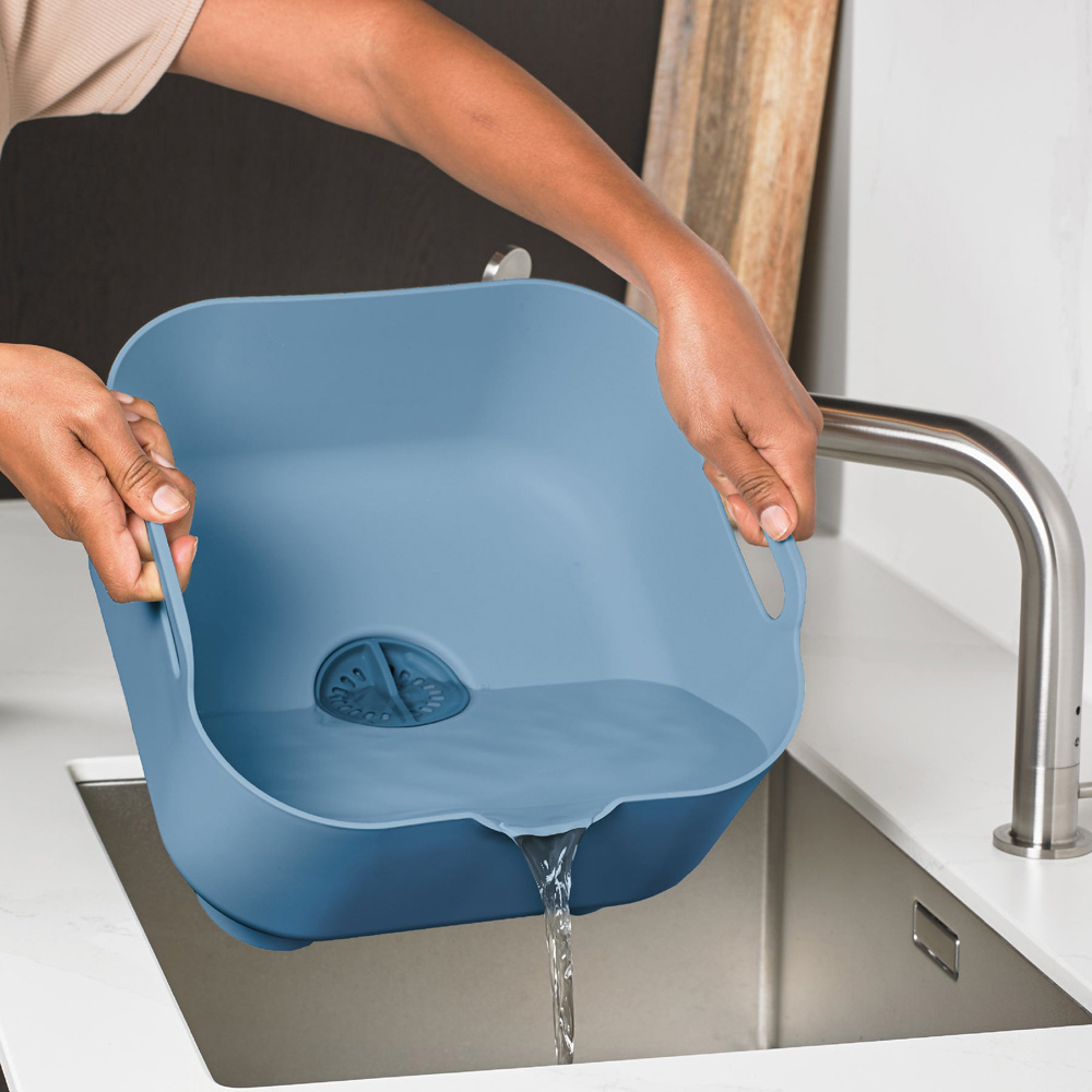 ReBorn Avon Blue Deep Washing Up Bowl with Handles 9L Image 5