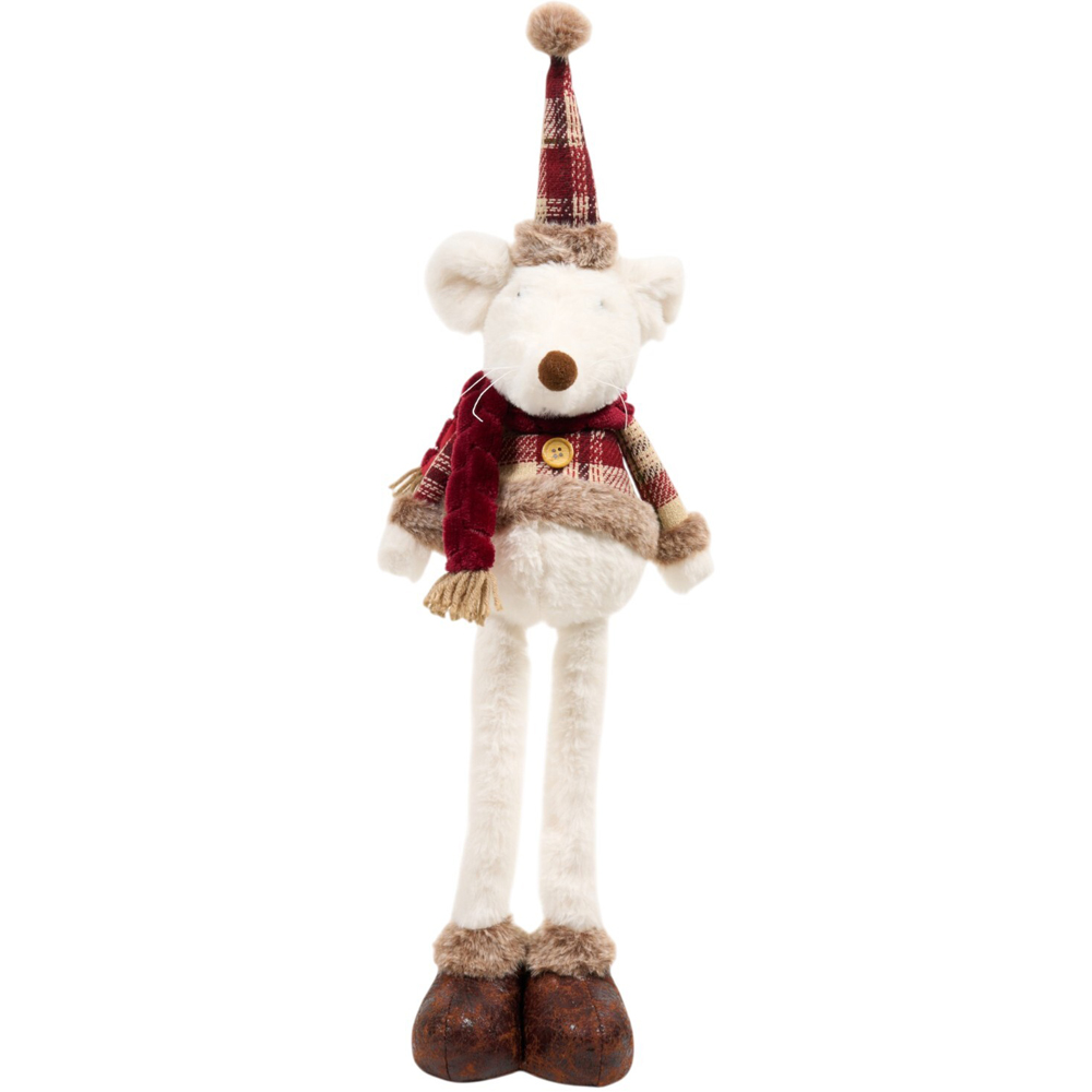 Traditional Plaid Winter Mouse Decoration Image 2