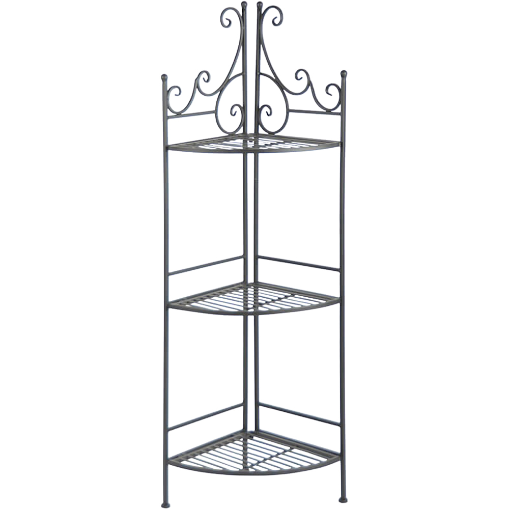 Fallen Fruits 3 Shelf Quarter Foldable Corner Garden Etagere Storage Rack Image 1