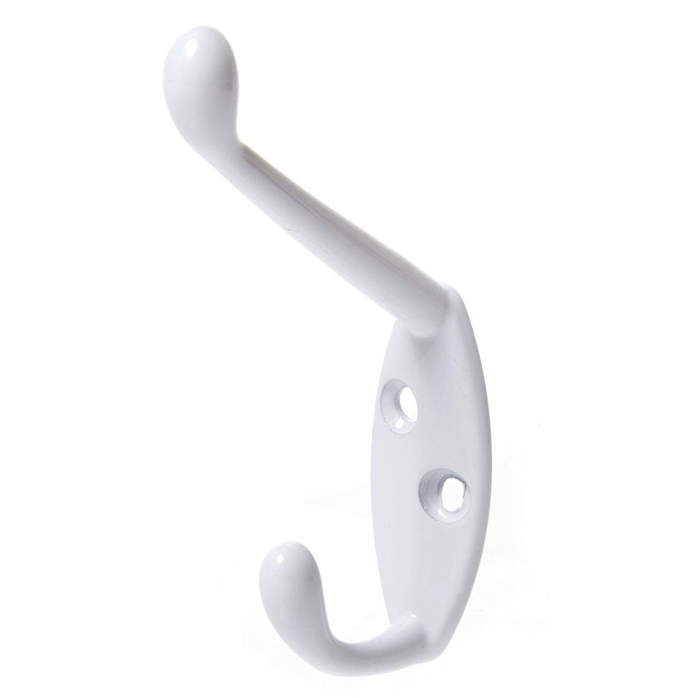 Wilko White Hat and Coat Hook 10 Pack Image 1