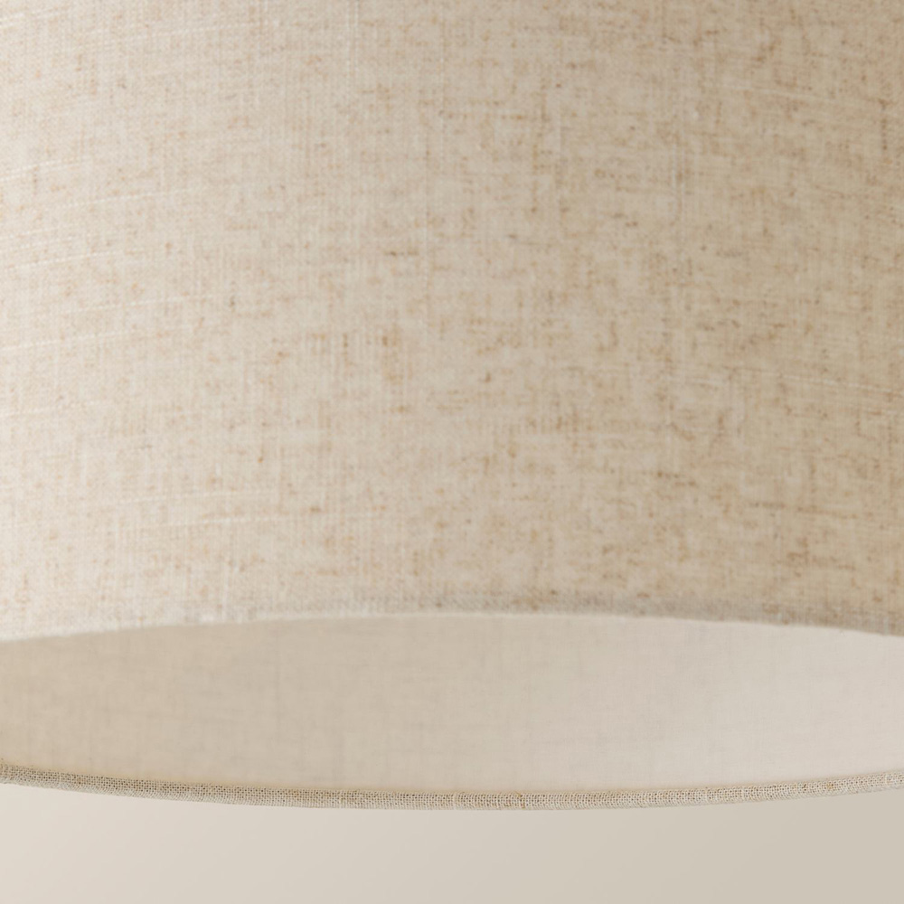 ValueLights Reni Medium Cream Linen Drum Easy Fit Pendant Lamp Shade Image 5