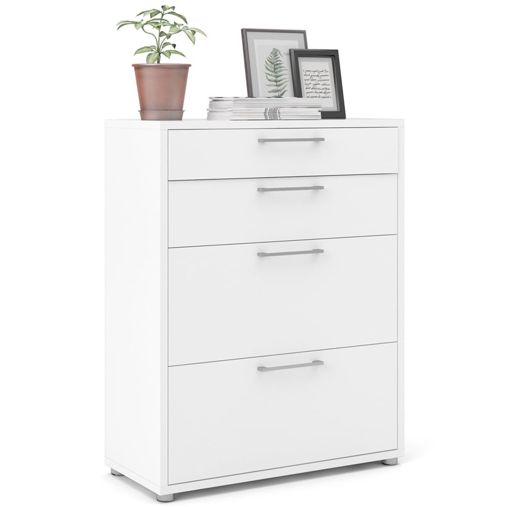 Florence 4 Drawer White Office Storage Image 3