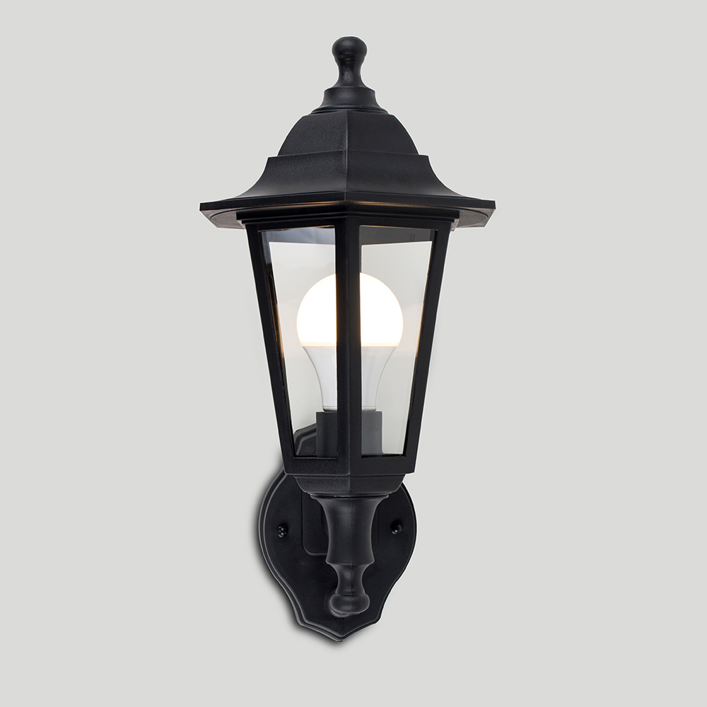 ValueLights Mayfair Black Wall Lantern Image 4
