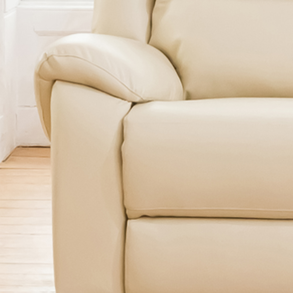 Brookhaven 2 Seater Cream Bonded Leather Electric Recliner Sofa Image 3
