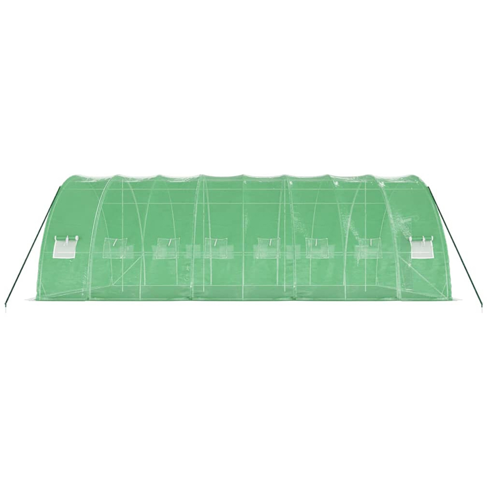 vidaXL Green Polyethylene Galvanised Steel Frame 26.2 x 19.6ft Greenhouse Image 4