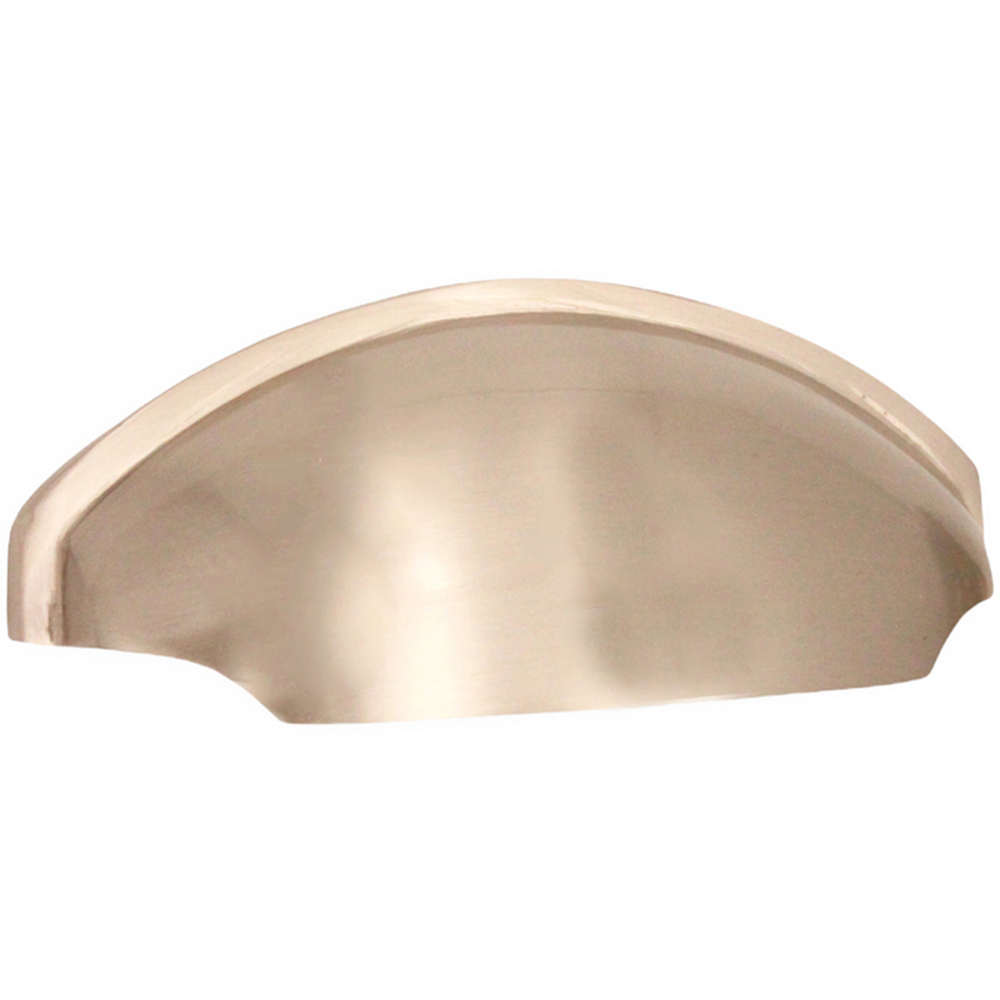 Spira Brass Tulip Satin Nickel Cup Pull Drawer Handle Image 1