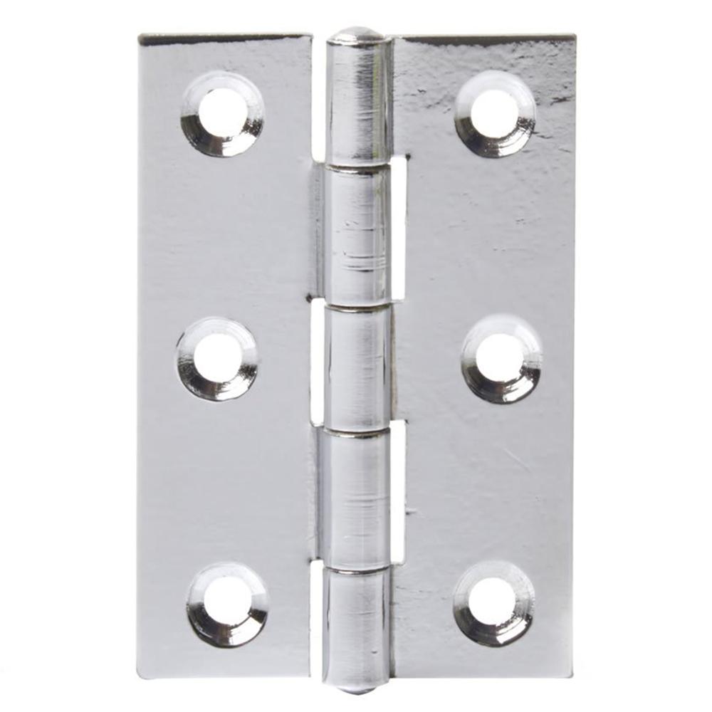 Wilko 65mm Chrome Plated Light Butt Hinge 10 Pack Wilko