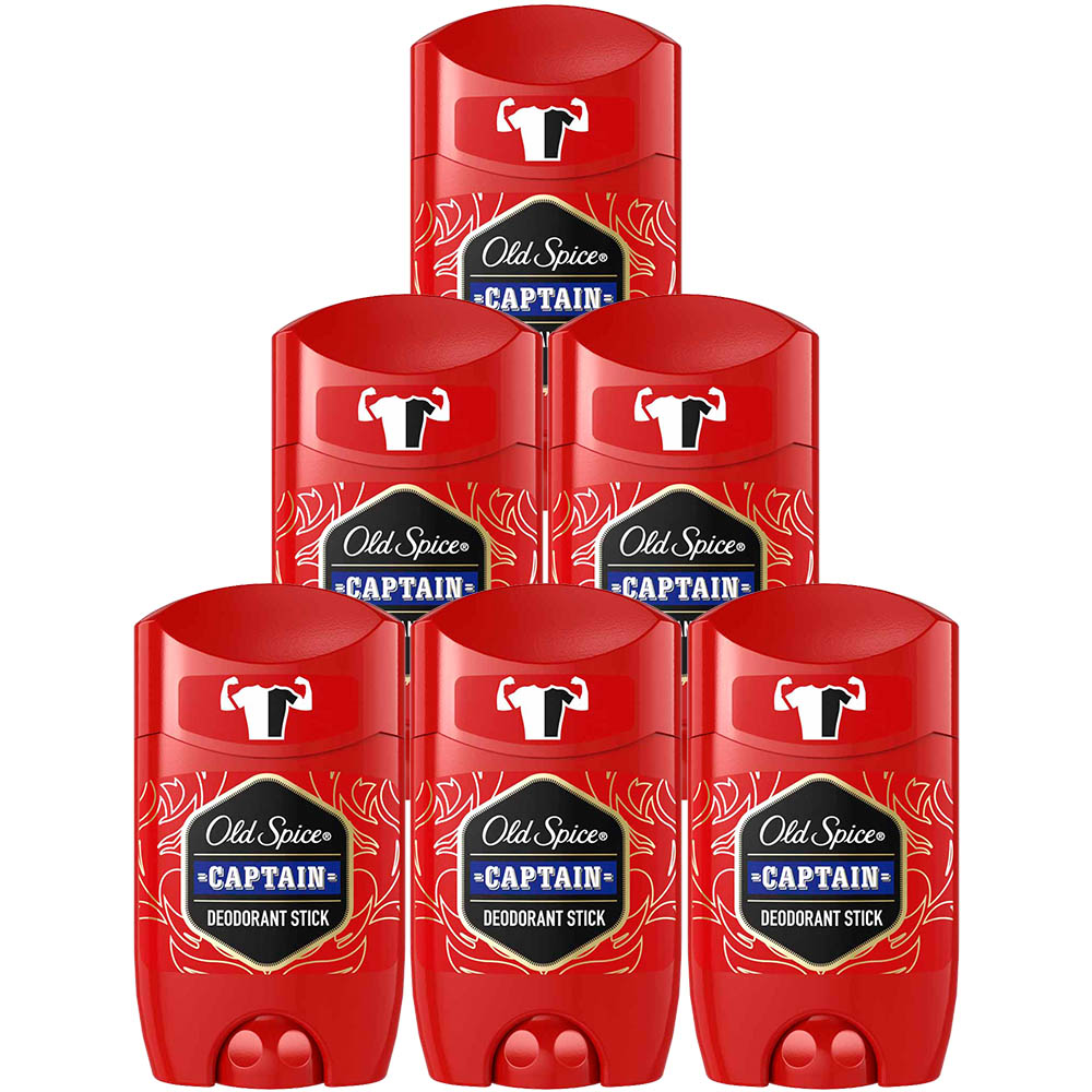 Old Spice Captain Deodorant Stick Case of 6 x 50ml Image 1