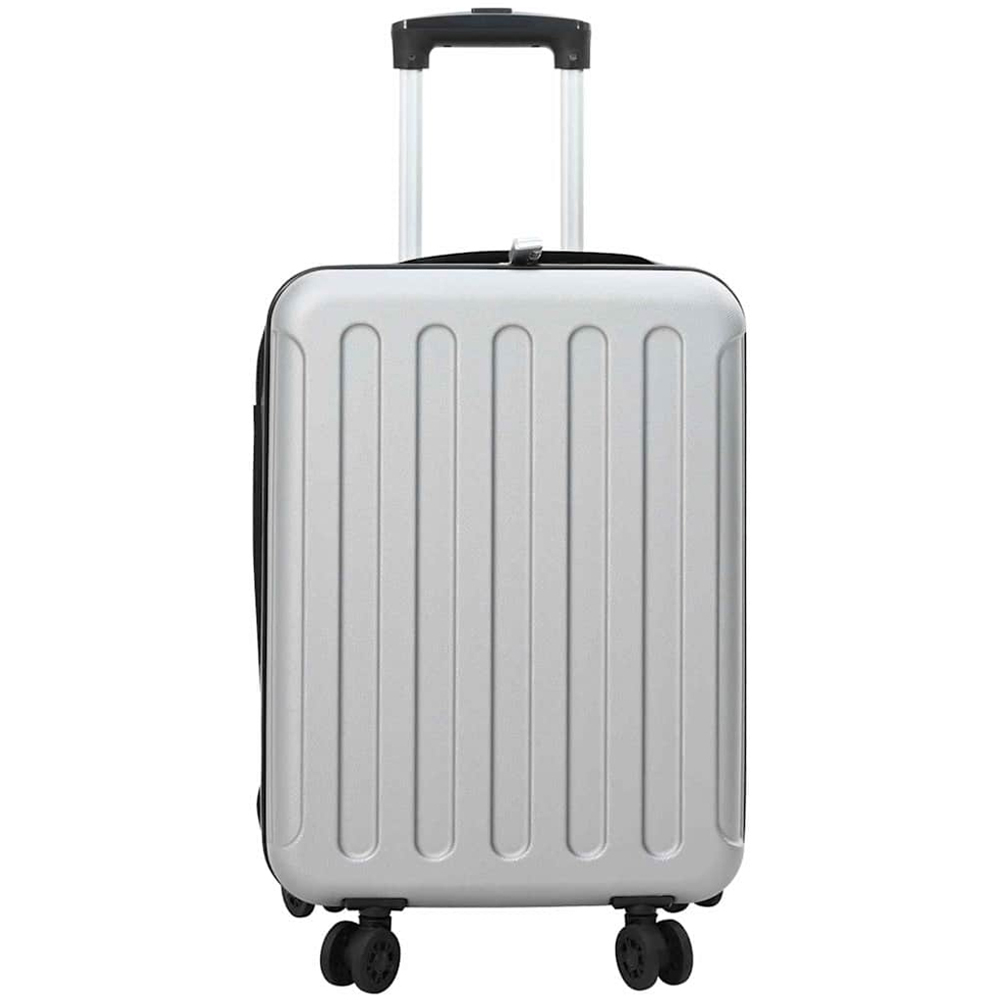 vidaXL 20 inch Silver Rectangular Travel Bag Image 3