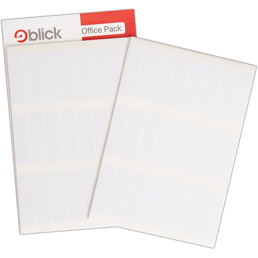 Blick White Rectangular Self Adhesive Office Stickers 12 x 34mm 840 Pack Image 4