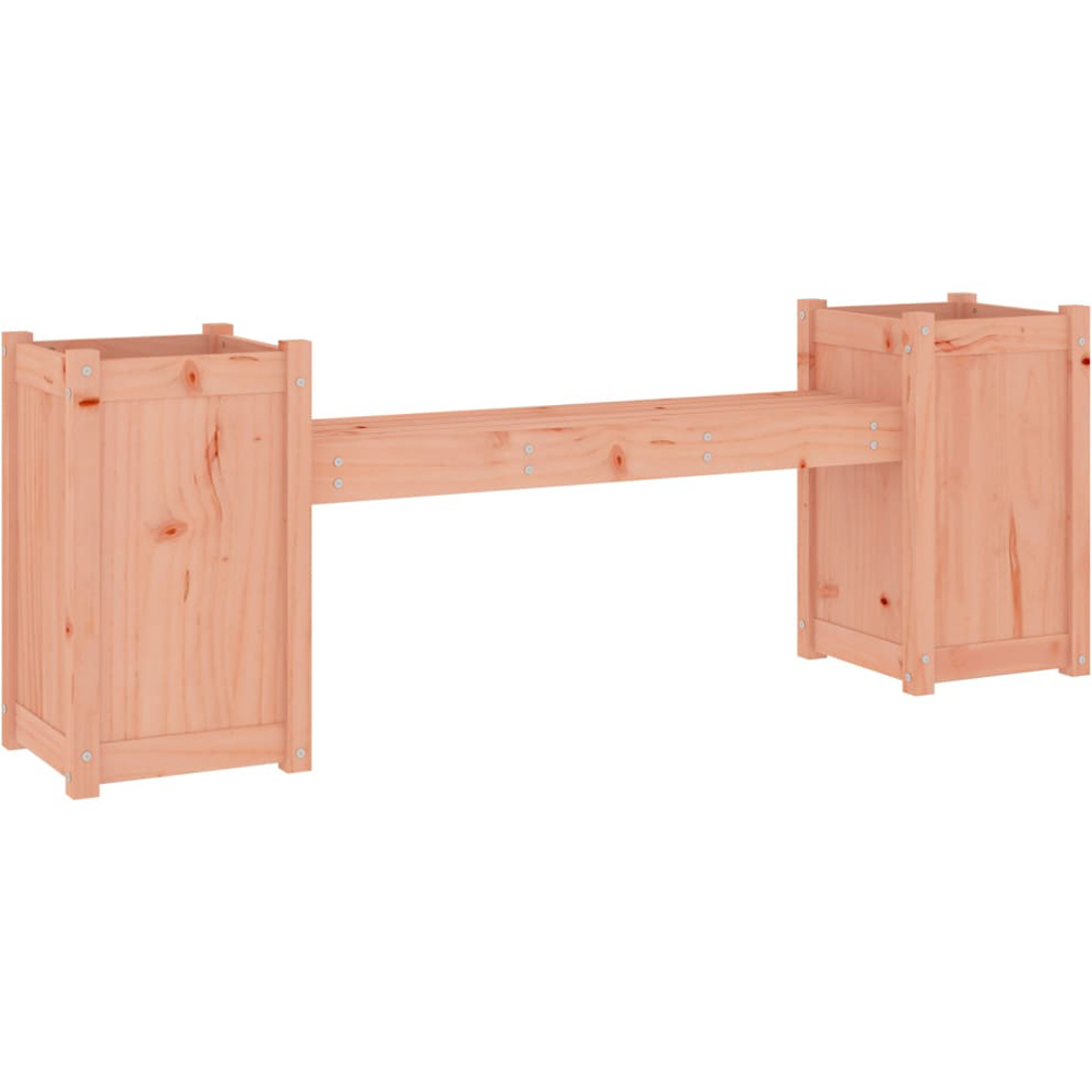 vidaXL 2-in-1 Natural Solid Douglas Wood Planter Box with 2 Seater Bench Image 2