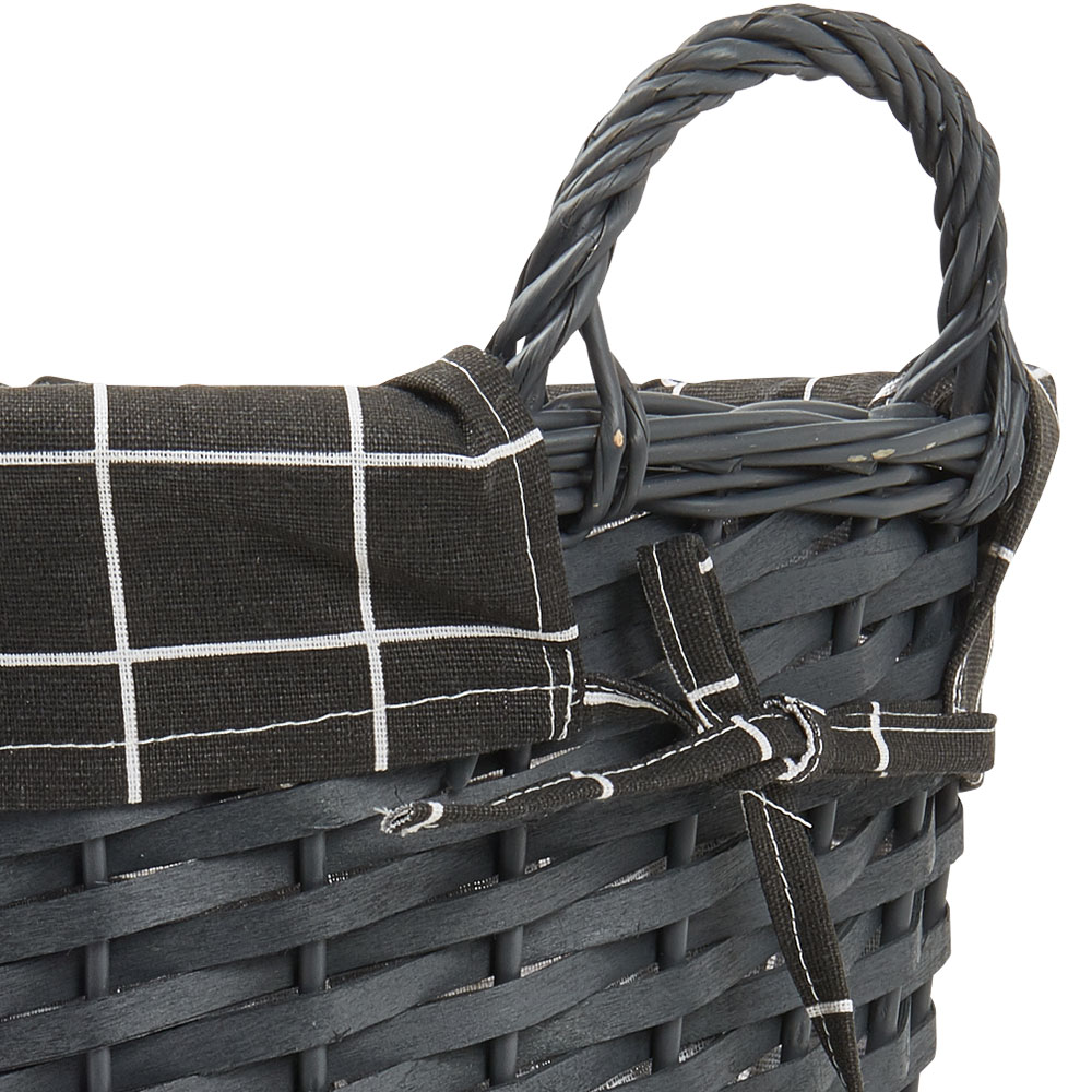 Wilko Grey Round Wicker Basket Wilko