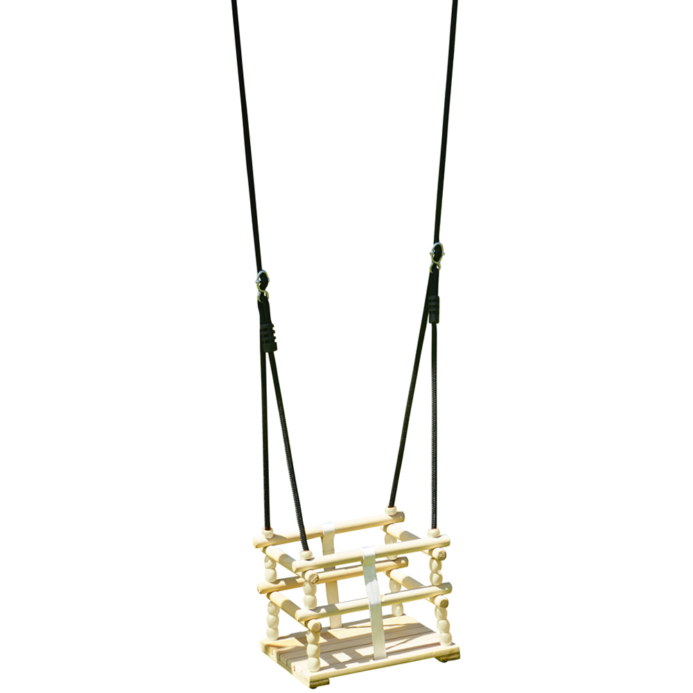 Soulet Trefle Kids Wooden Triple Swing Set with Slide Image 6