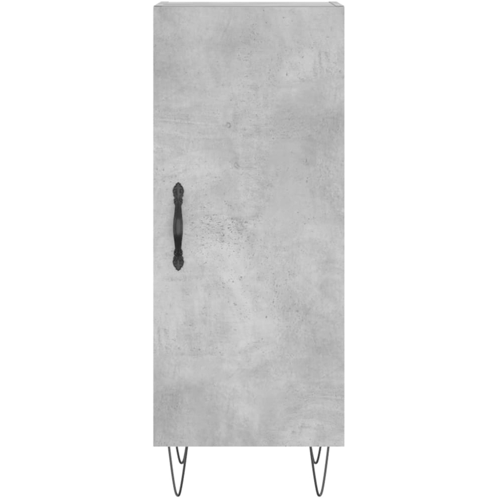 vidaXL 2 Door Concrete Grey Highboard with Metal Feet Image 8