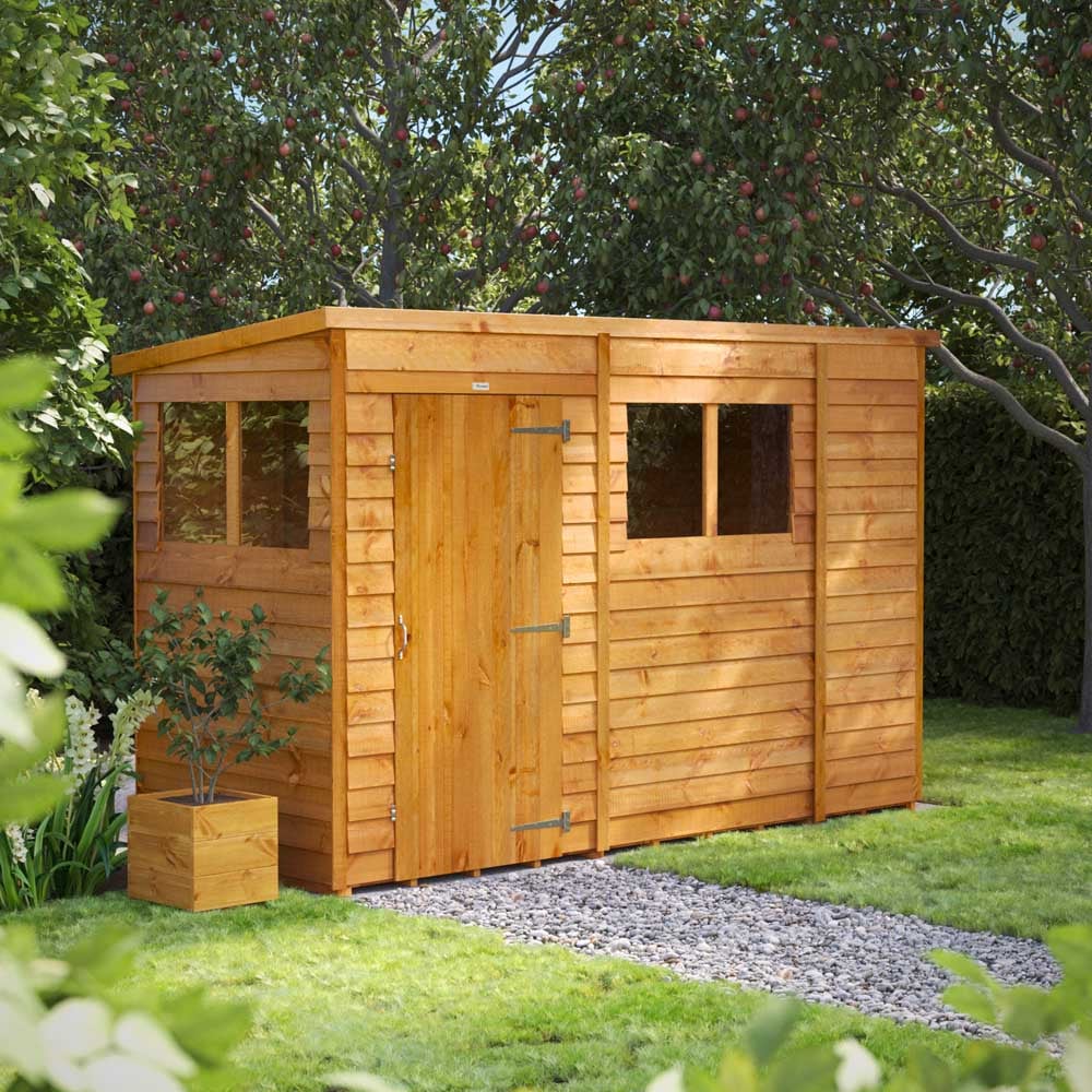 Power 10 x 4ft Overlap Pent Garden Shed Image 2