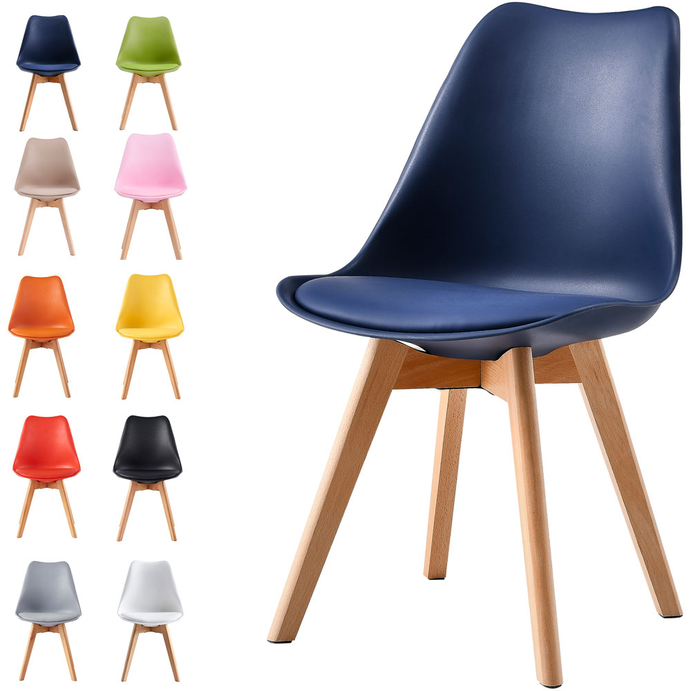 Eva Blue Padded Single Dining Chair Image 7