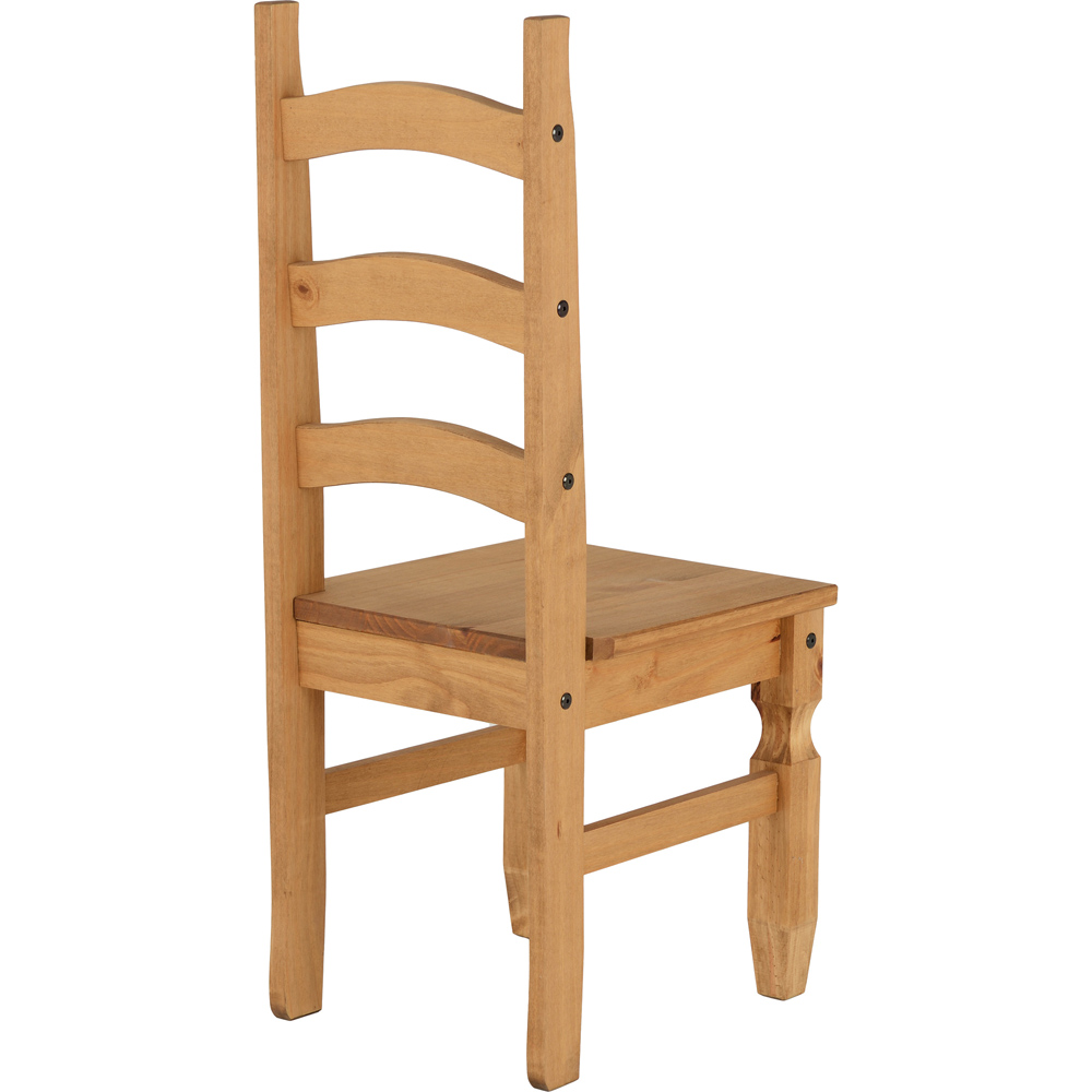 Seconique Corona Set of 2 Distressed Waxed Pine Dining Chair Image 5