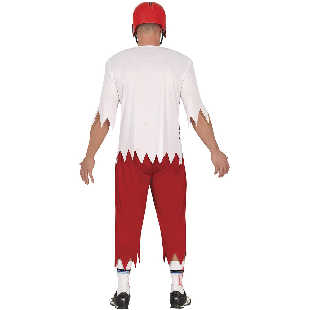 Fiestas Guirca Red and White Zombie Rugby Player Halloween Costume Large 52 to 54 Years Image 2