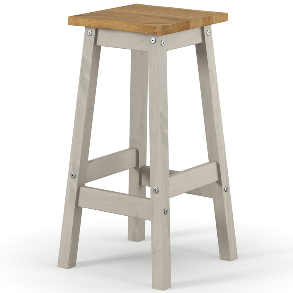 Core Products Corona Grey High Breakfast Stool Set of 2 Image 2