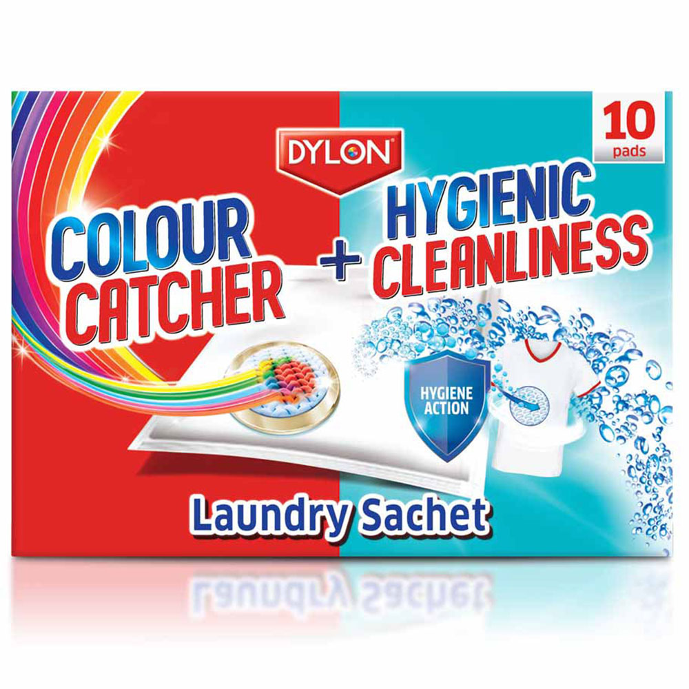 Dylon 2 in 1 Colour Catcher and Hygienic Cleanliness 10 Pads x 30g Image 1