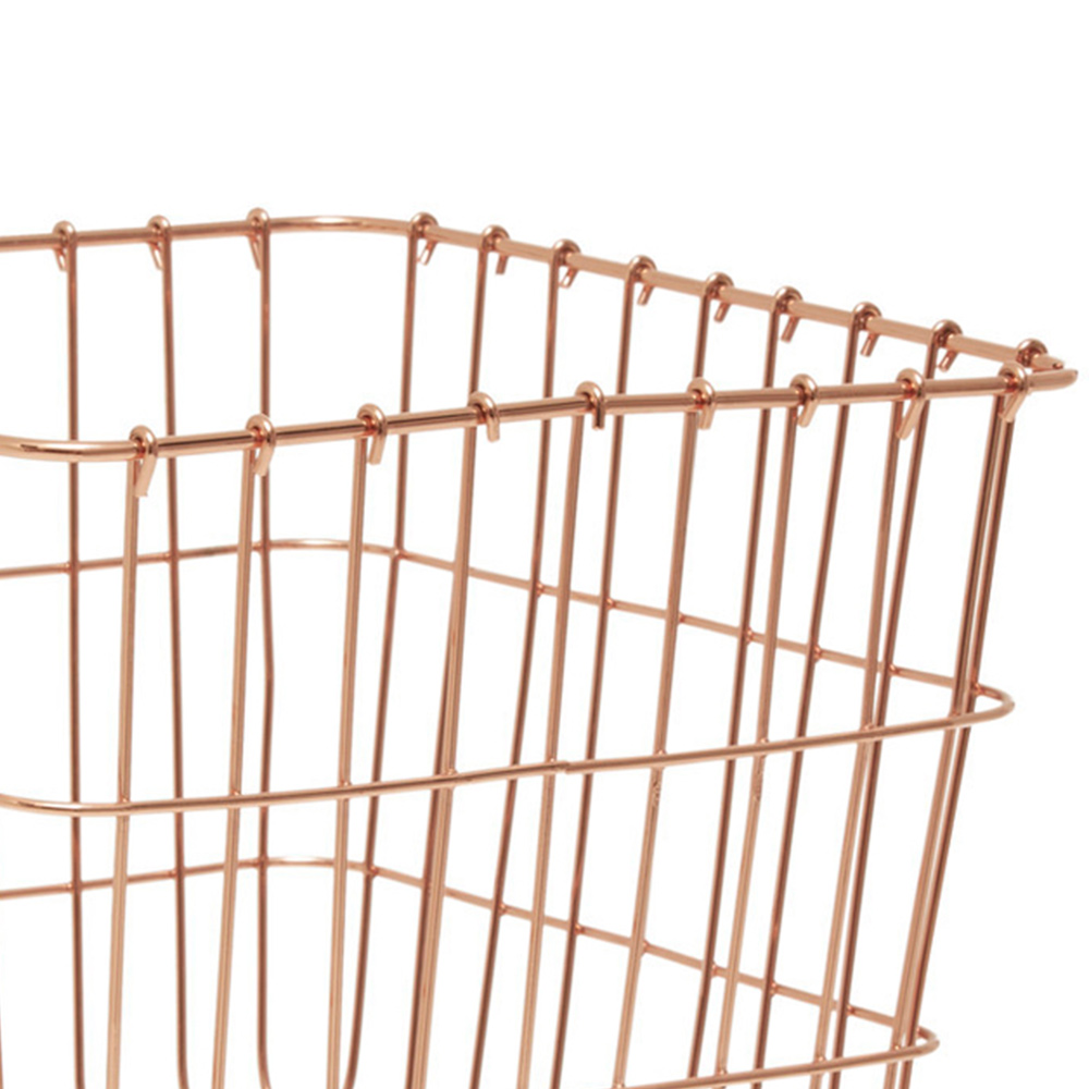 Premier Housewares Vertex Copper Finish Square Basket Image 6