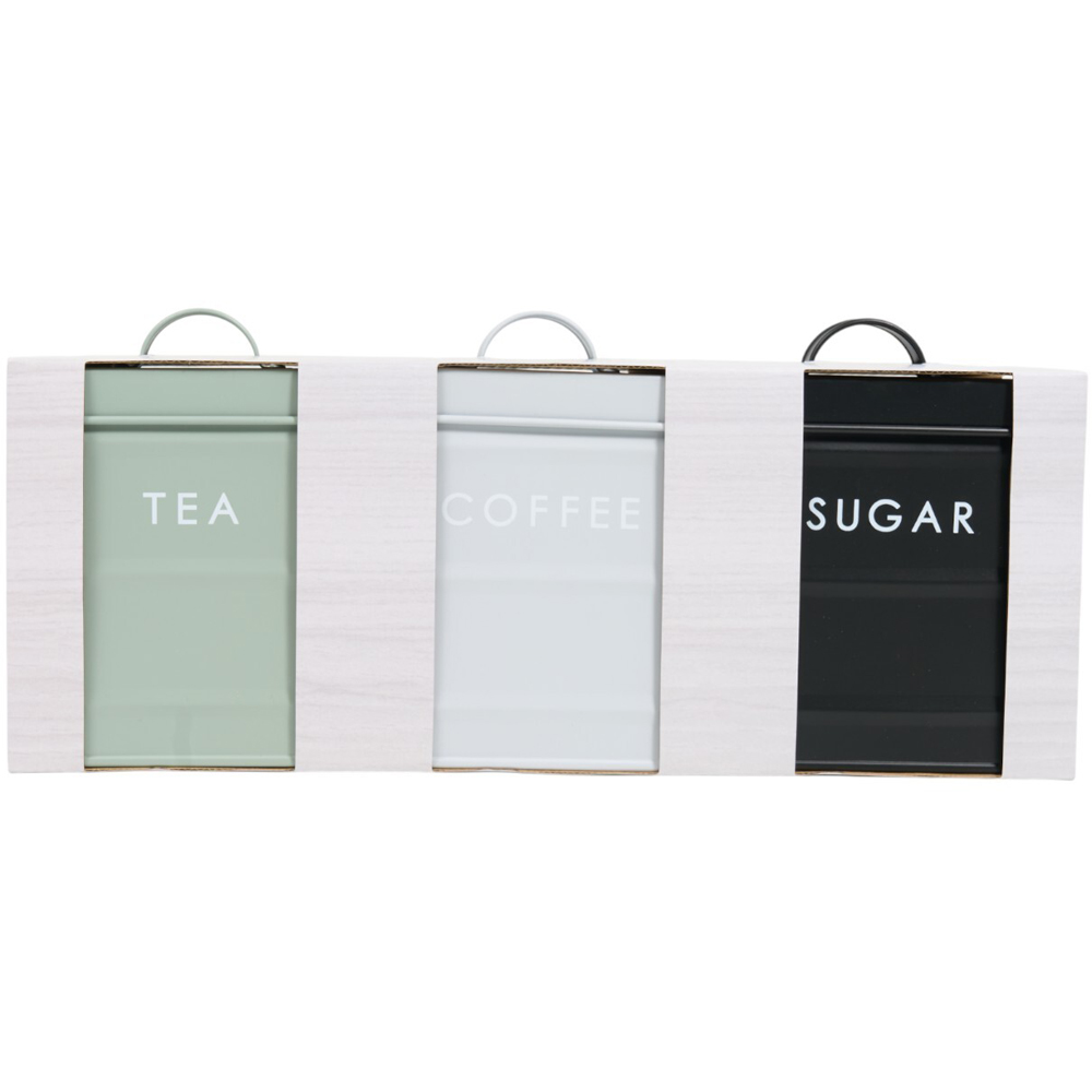 Set of 3 Square Ribbed Canisters Image 4
