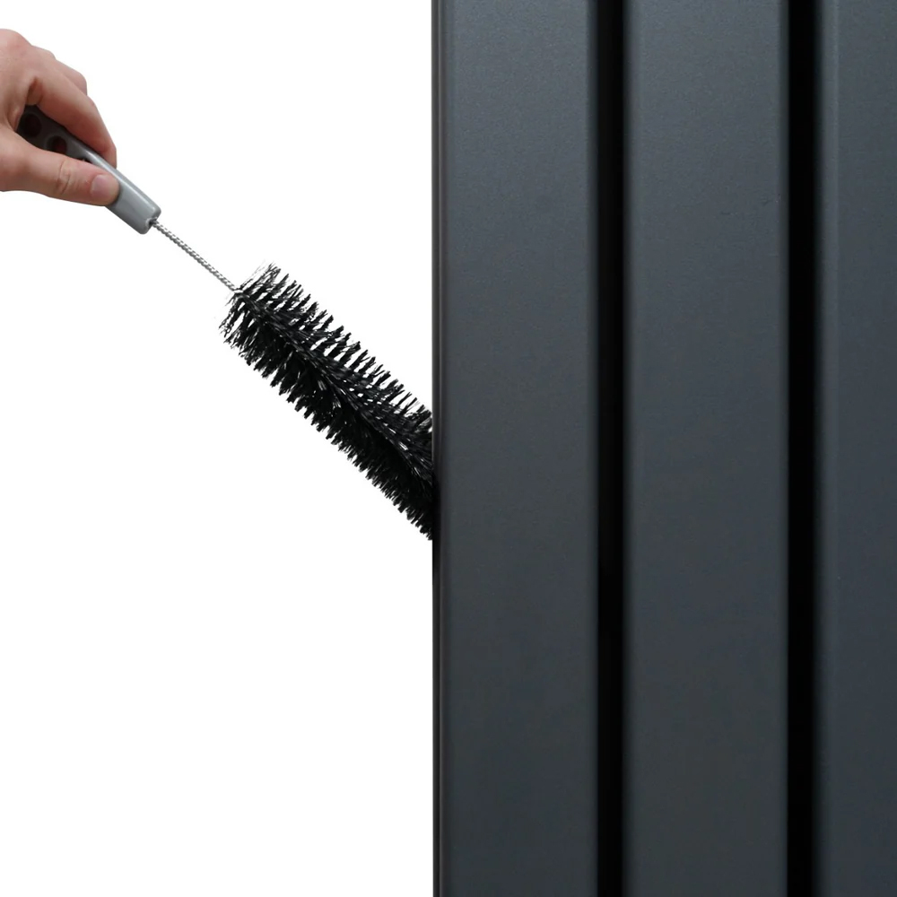 Monster Shop 6012BTU Anthracite Grey Flat Panel Mirror Radiator with Valves 1800 x 425mm Image 5