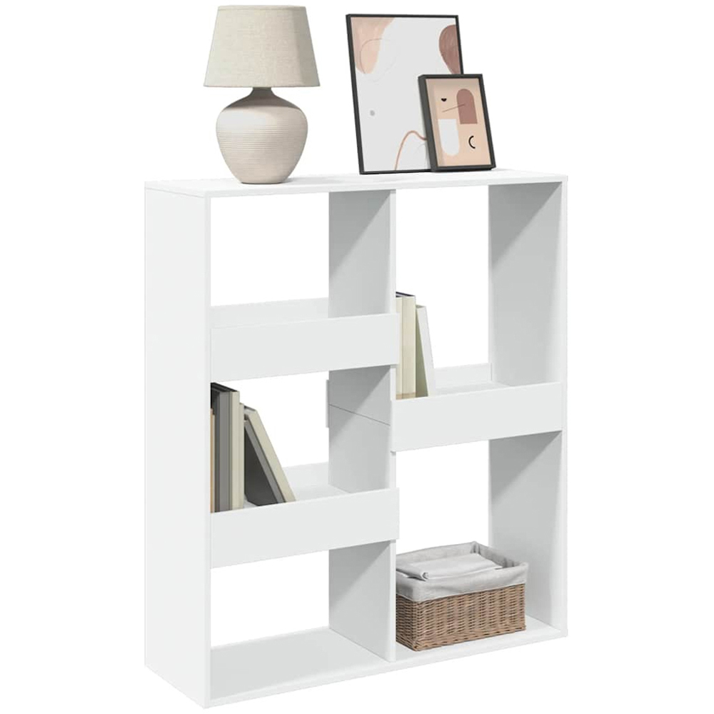 vidaXL 5 Shelf White Bookcase Image 3