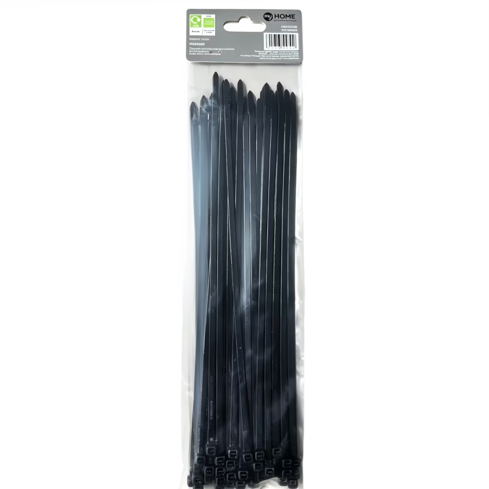 Pack of 50 My Home Cable Ties Black 4.8 x 300mm Image 2