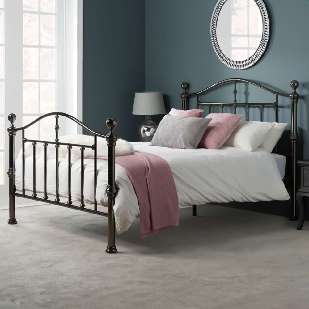 Victoria Double Black Bed Frame Image 1