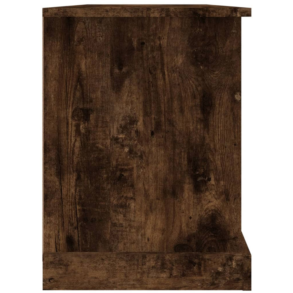 vidaXL 2 Drawer 4 Open Shelf Smoked Oak TV Cabinet Image 7