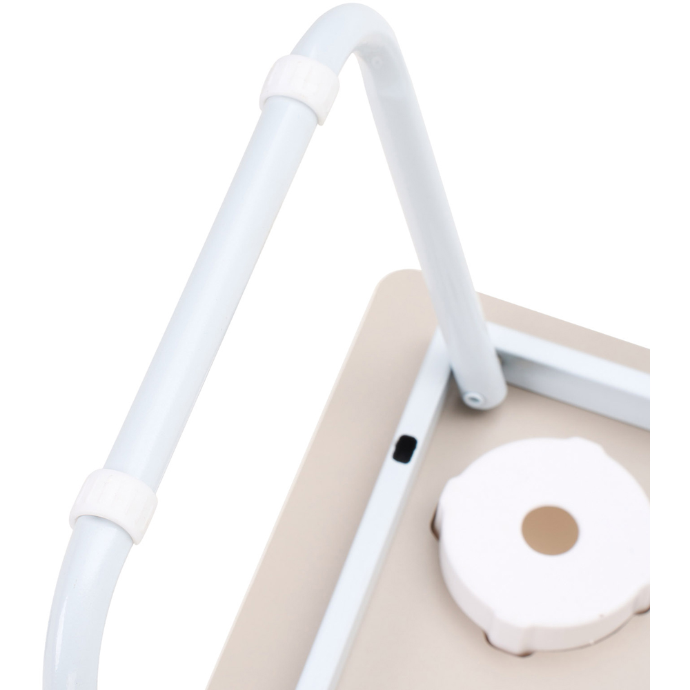 Living and Home 5 Position Adjustable White Foldable Laptop Bed Table with Cup Holder Image 6