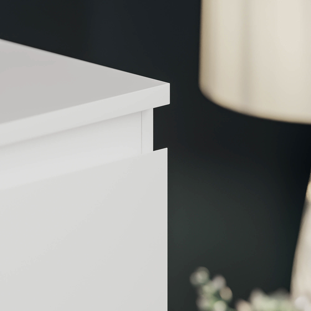 Vida Designs Denver 3 Drawer White Chest of Drawers Image 4